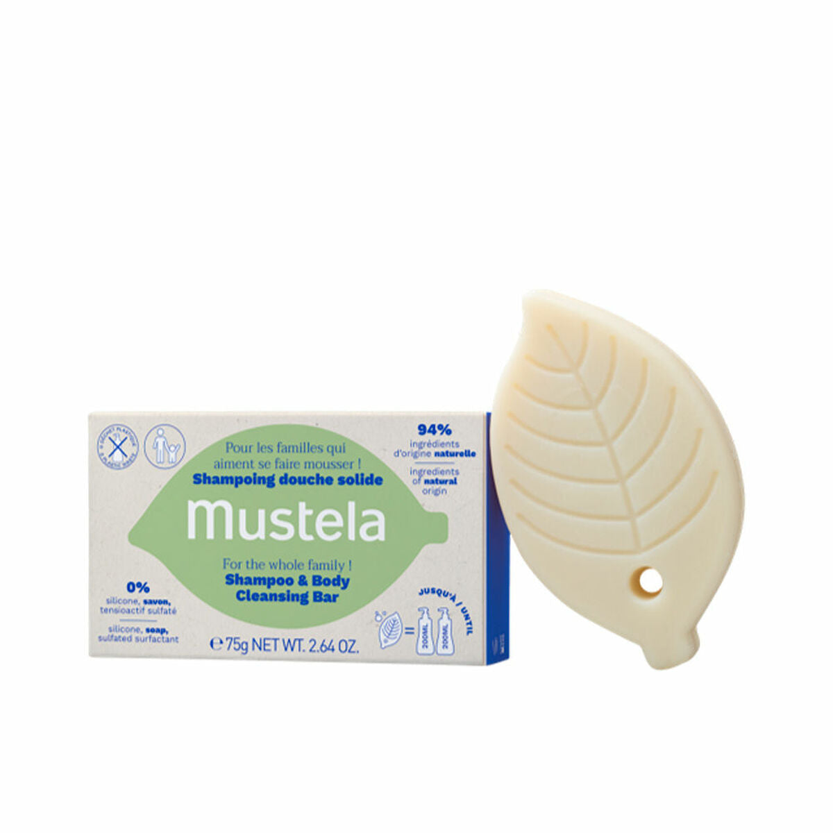 Shampoo solido Mustela Bio (75 g)-0