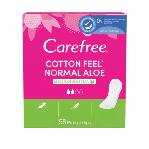 Carefree Normal Aloe Protector Cotton 56 pz