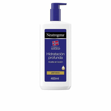 Lait corporel hydratant Neutrogena huile pour peau sèche (400 ml)