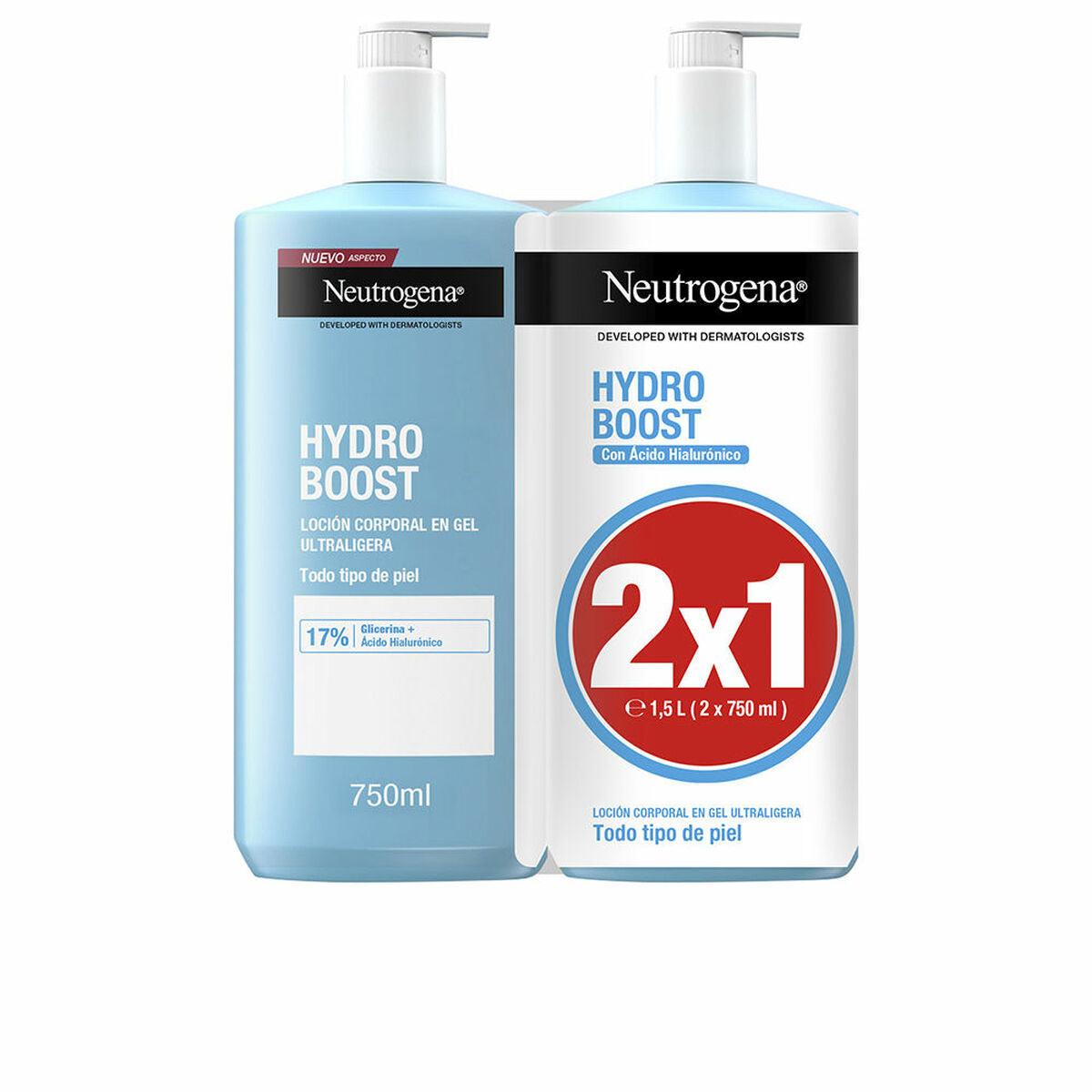 Body Lotion Neutrogena Hydro Boost 750 ml x 2 Gel Moisturizing-0