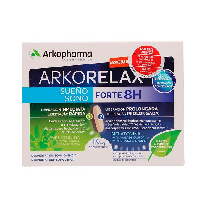 Arkopharma Arkorelax Sleep Forte 8H 30 compresse a Due Strati