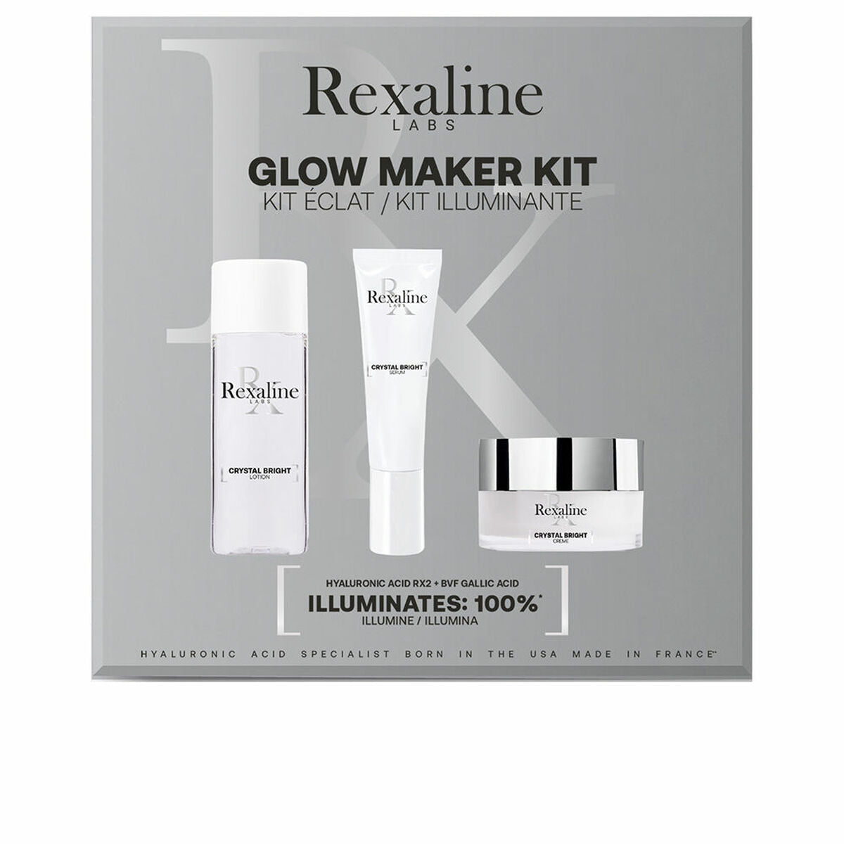 Set de cosmetice pentru damă Rexaline Crystal Bright Glow 3 bucăți-0