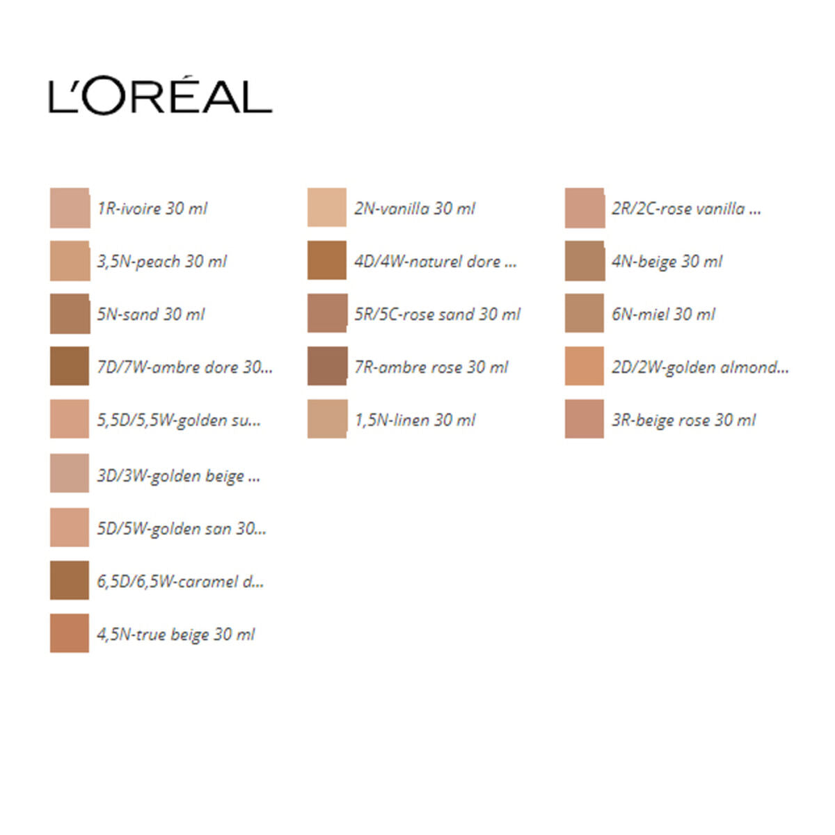 Liquid Make Up Base Accord Parfait L'Oreal Make Up (30 ml) (30 ml)-2