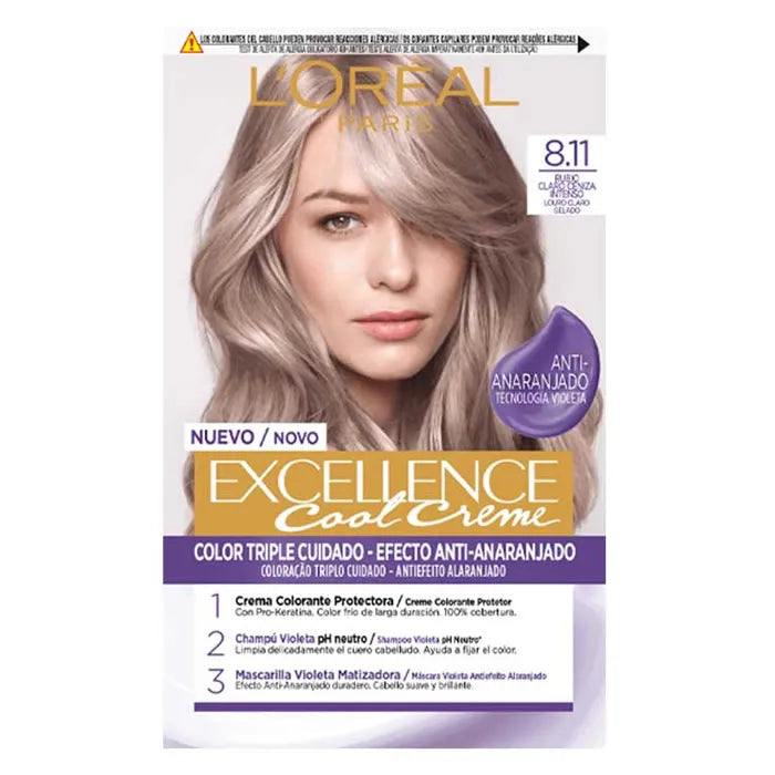 L'Oréal Professionnel Excellence Cool crema 8,11 Light Ash Blonde 192 ml