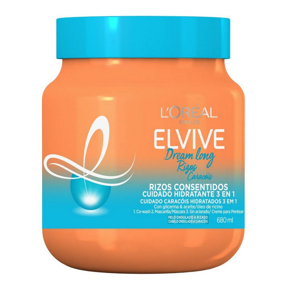 Hydrating Mask L'Oreal Make Up Elvive Dream Long 3-in-1 Marked and defined curls (200 ml)-0