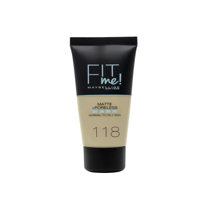 Maybelline Fit Me Matte + Poreless fondotinta 118 Nude 30 ml