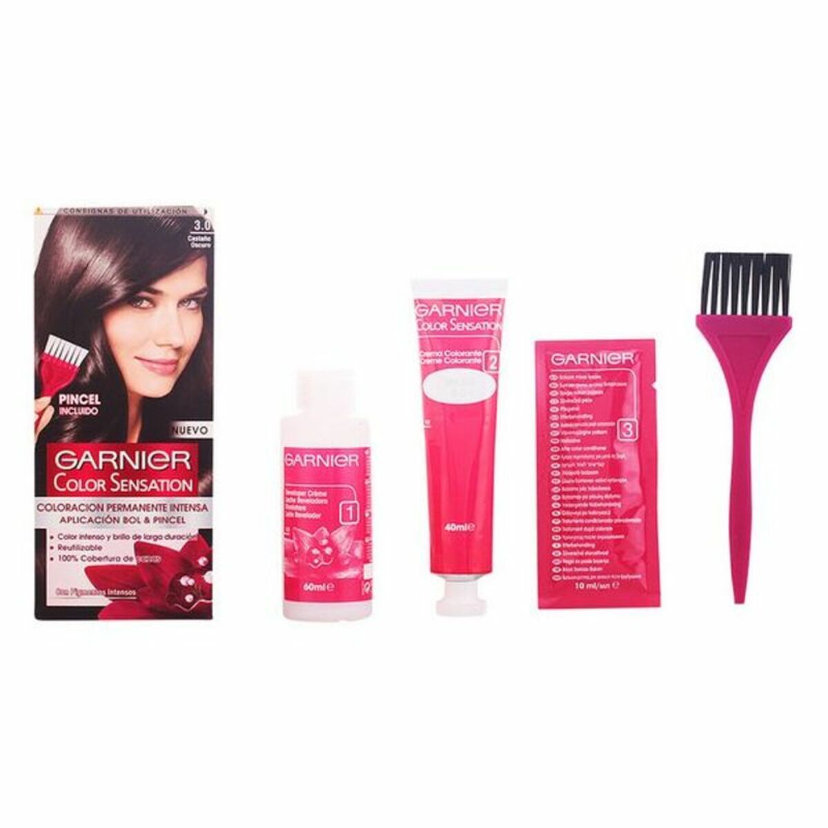 Colorante Permanente Color Sensation 3 Garnier Color Sensation Marrone Scuro 110 g-0