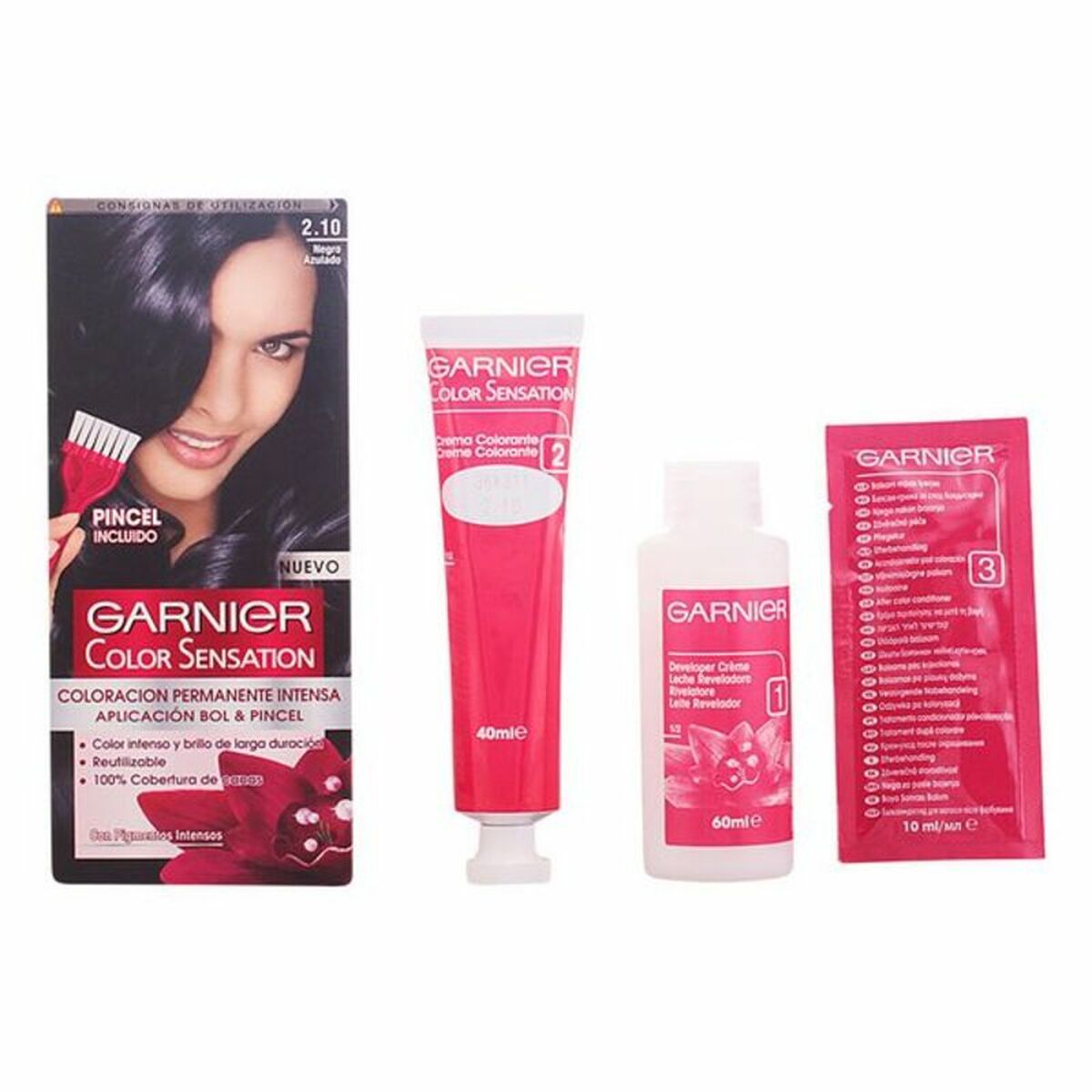 Permanent Dye Color Sensation 2,10 Garnier Blue Black-0