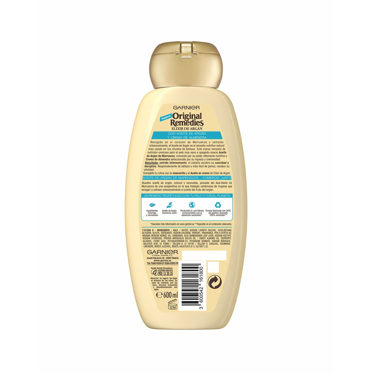 Shampoo Nutriente Garnier Original Remedies 600 ml-3