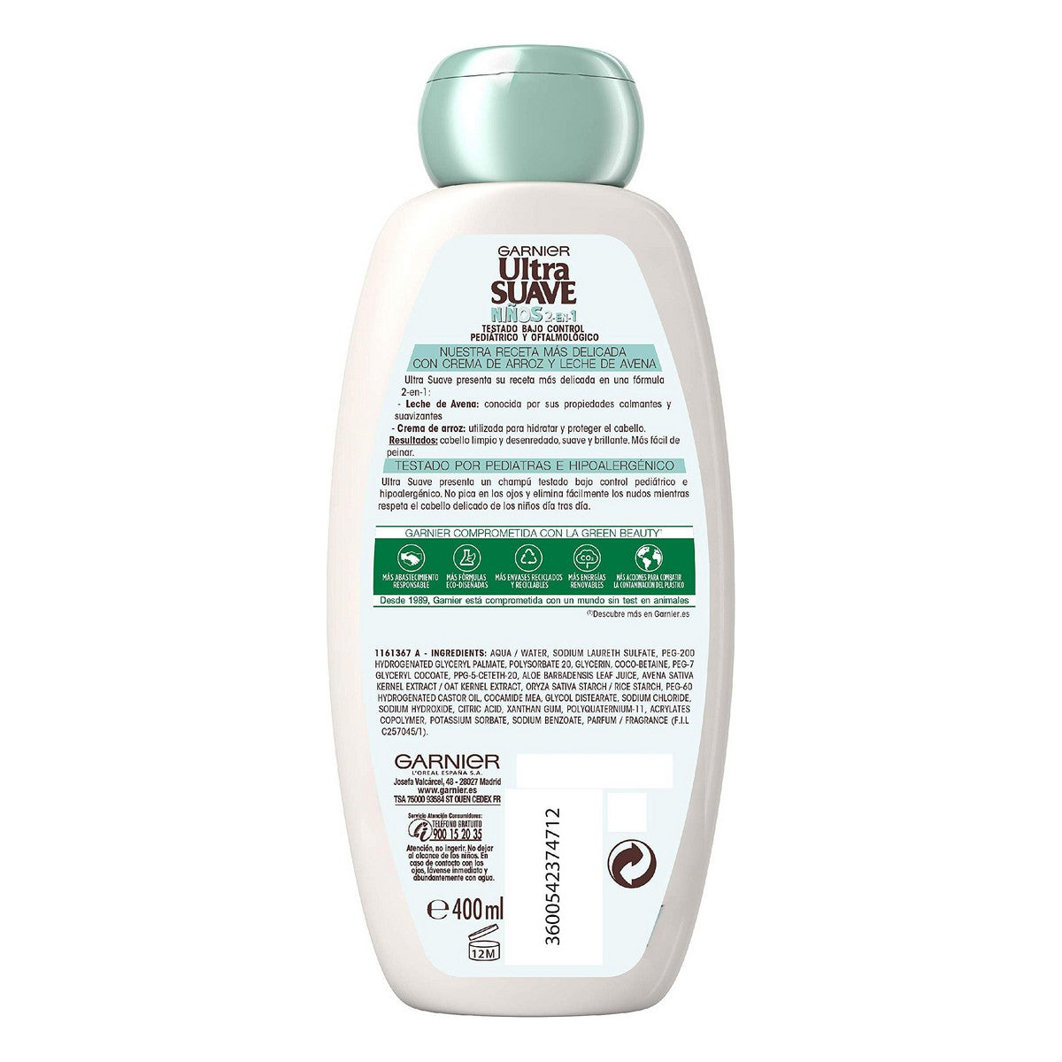 Children's Shampoo Garnier Ultra Suave Oatmeal Shampoo and Conditioner 400 ml-1
