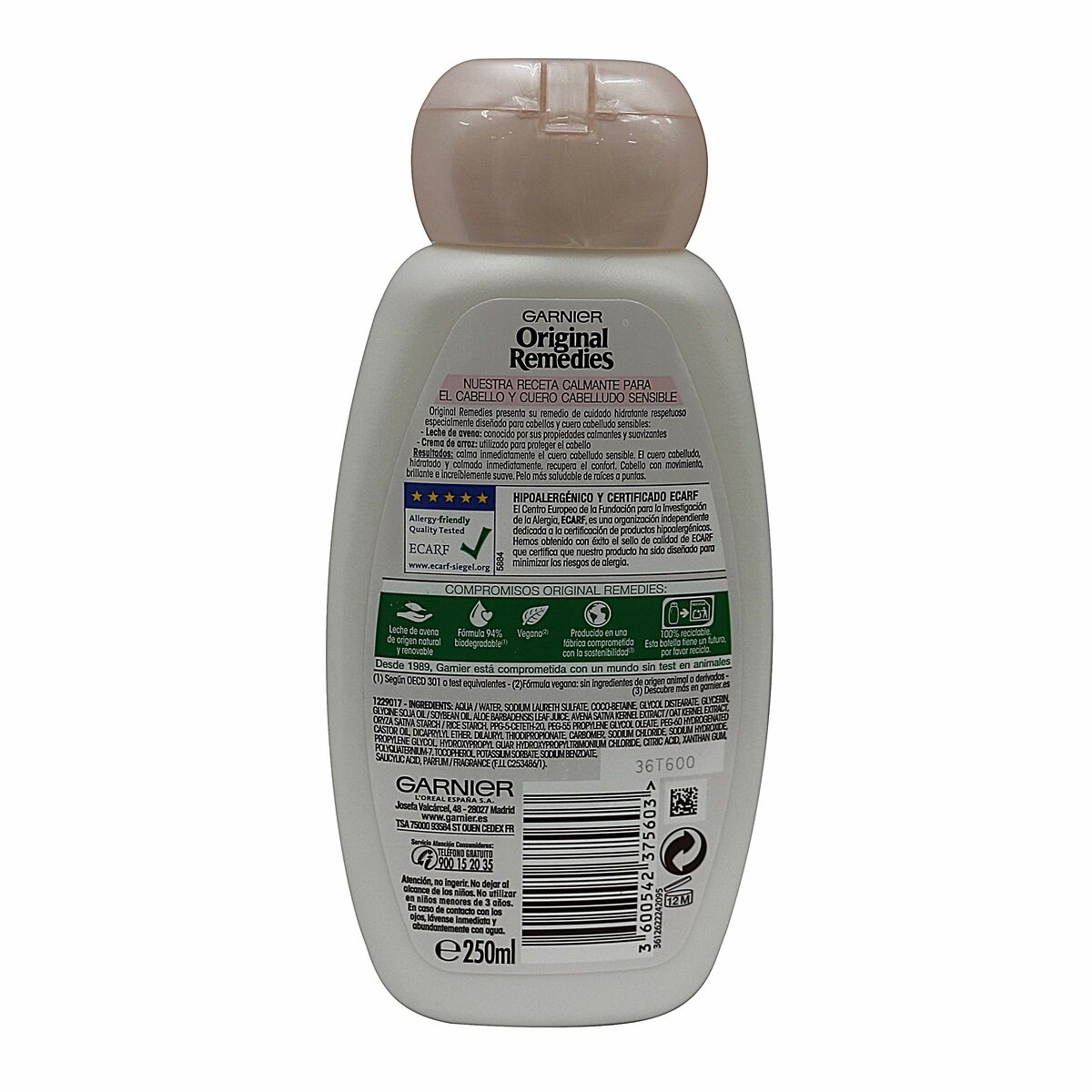 Moisturizing Shampoo Garnier Original Remedies Oatmeal 250 ml-1