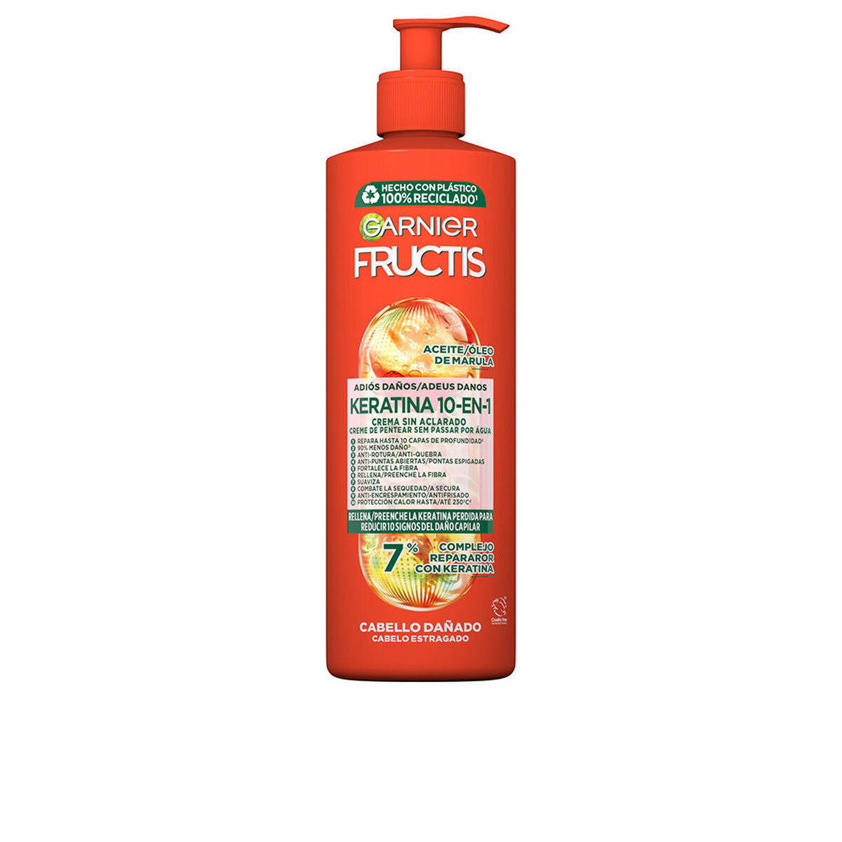 Crema Riparatrice Senza Risciacquo Garnier Fructis Keratin 10 in 1 400 ml-0