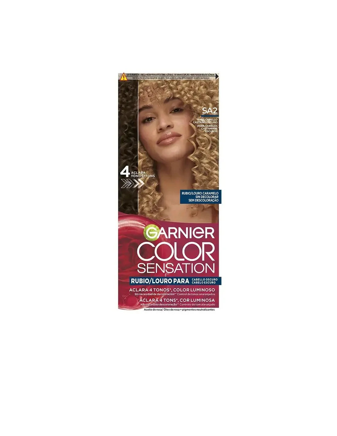 Garnier Color Sensation Tinte Rubio Luminoso senza Decoloración per capelli Oscuro Louro Caramelo 5 pz