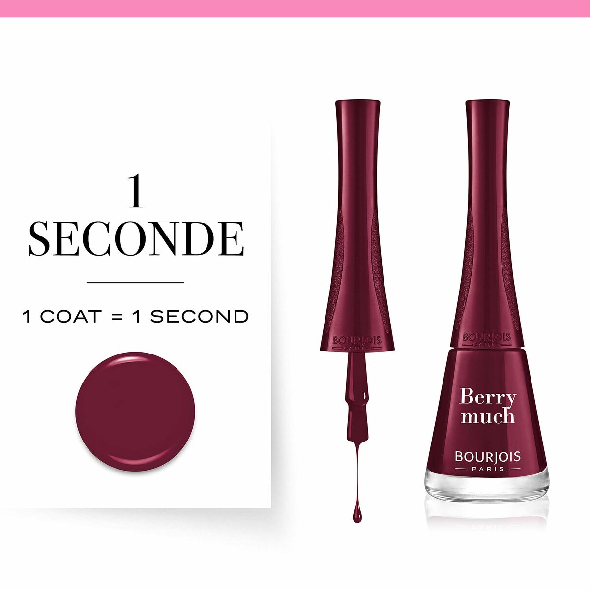Nagellack Bourjois Paris 1 Seconde Berry Much Nr. 07 9 ml-1
