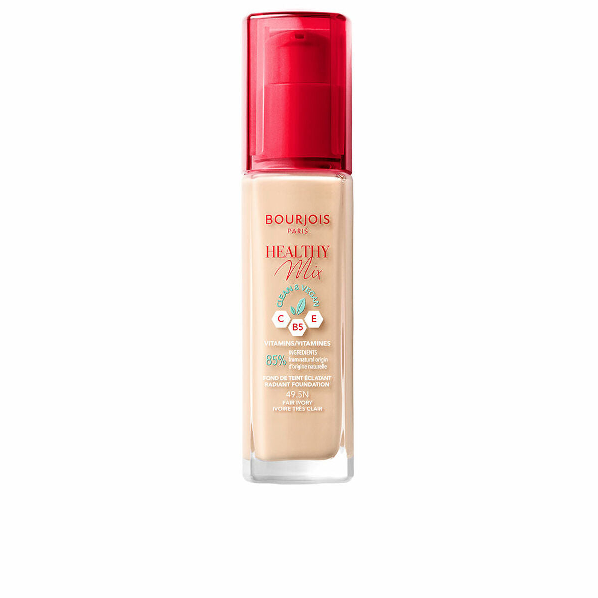 Liquid Make Up Base Bourjois Healthy Mix Nº 49.5N Fair ivory 30 ml-0