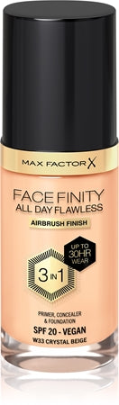 Max Factor Facefinity All Day Flawless 3 In 1 fondotinta W33-Crystal Beige 30 ml