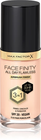 Max Factor Facefinity All Day Flawless 3 In 1 fondotinta C10-Fair Porcelain 30 ml