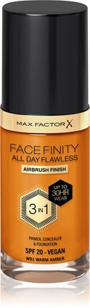 Max Factor Facefinity All Day Flawless 3 In 1 fondotinta W91-Warm Amber 30 ml