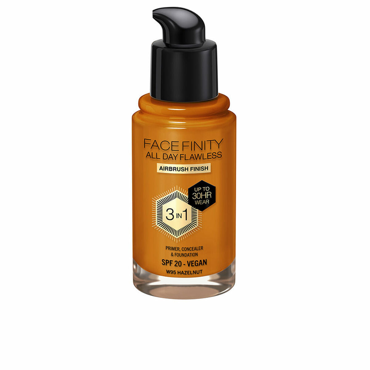 Crème Make-up Base Max Factor Face Finity All Day Flawless 3-in-1 Spf 20 Nº W95 Hazelnut 30 ml-0