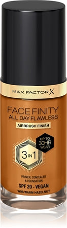 Max Factor Facefinity All Day Flawless 3 In 1 fondotinta W98-Warm Hazelnut 30 ml