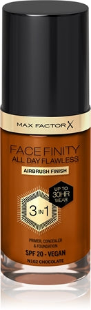 Max Factor Facefinity All Day Flawless 3 In 1 fondotinta N102-Chocolate 30 ml
