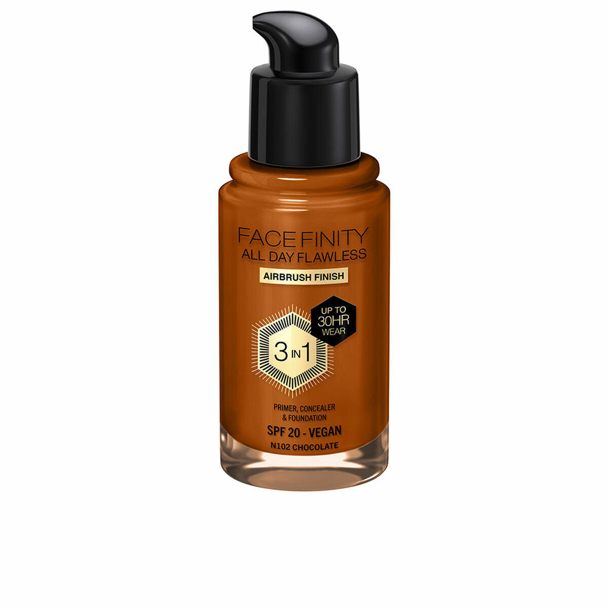 Creme-Make-up-Basis Max Factor Face Finity All Day Flawless 3-in-1 Spf 20 Nr. N102 Schokolade 30 ml-0