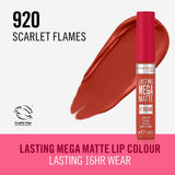 Liquid lipstick Rimmel London Lasting Mega Matte Nº 920 Scarlet Flames 7,4 ml-2