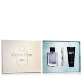 Herrenparfüm-Set Calvin Klein Defy 3 Stück-0