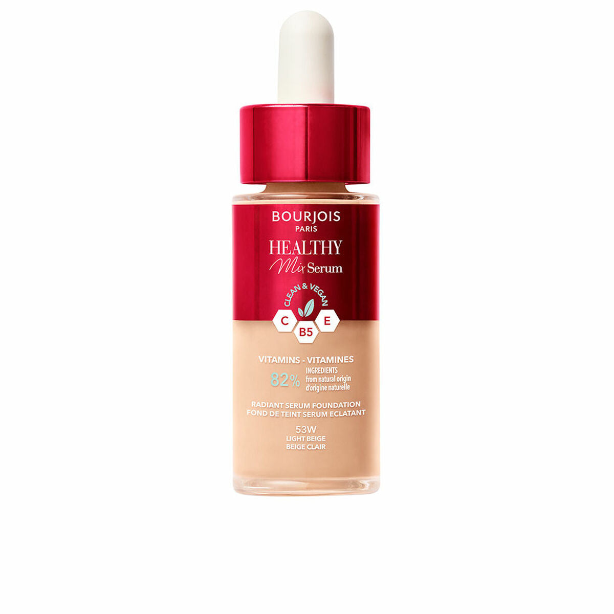 Bază lichidă de machiaj Bourjois Healthy Mix Serum Nº 53W Bej deschis 30 ml-0