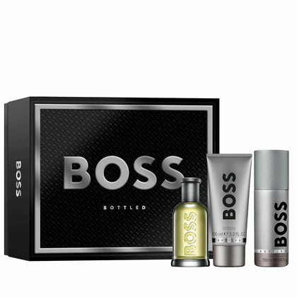 Set Profumo Uomo Hugo Boss BOTTLED EDT 3 Pezzi