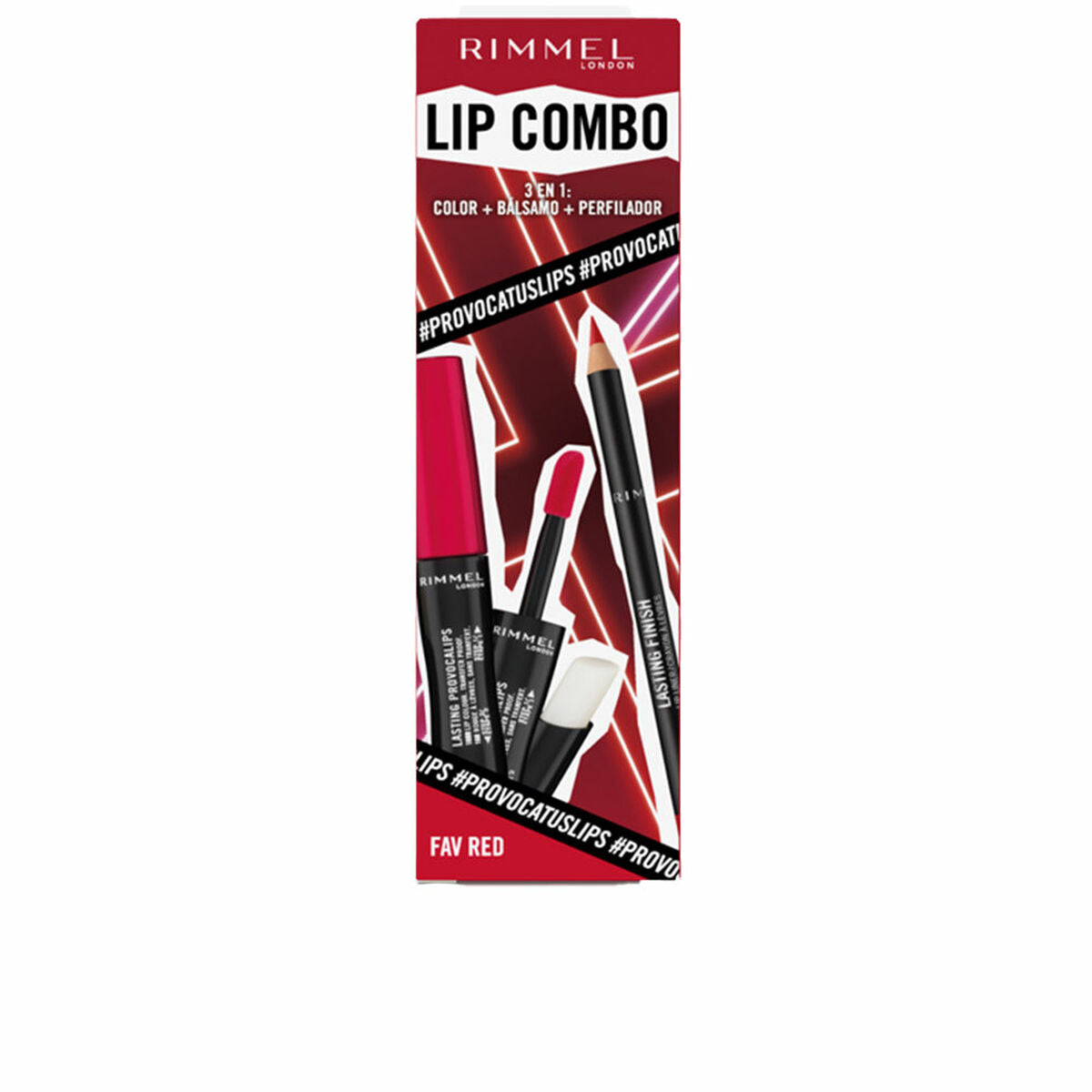 Make-up-Set Rimmel London Lip Combo 3 Stück Fav Red-0