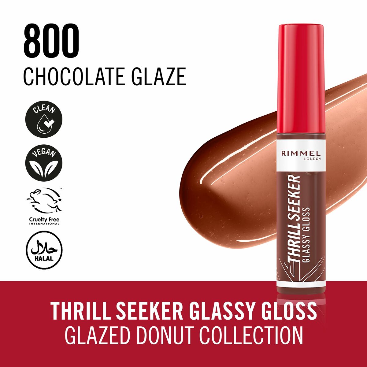 Lucidalabbra Rimmel London THRILL SEEKER Nº 800-Chocolate Glaze 10 ml-4