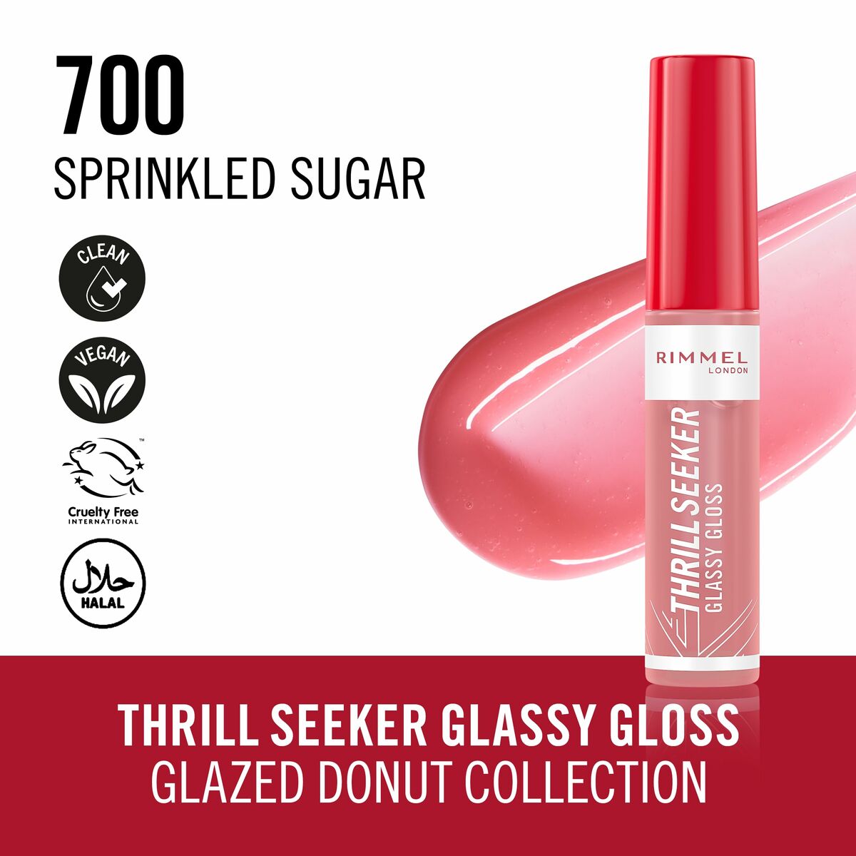 Lipgloss Rimmel London THRILL SEEKER Nº 700-Sprinkled Sugar 6 ml-4