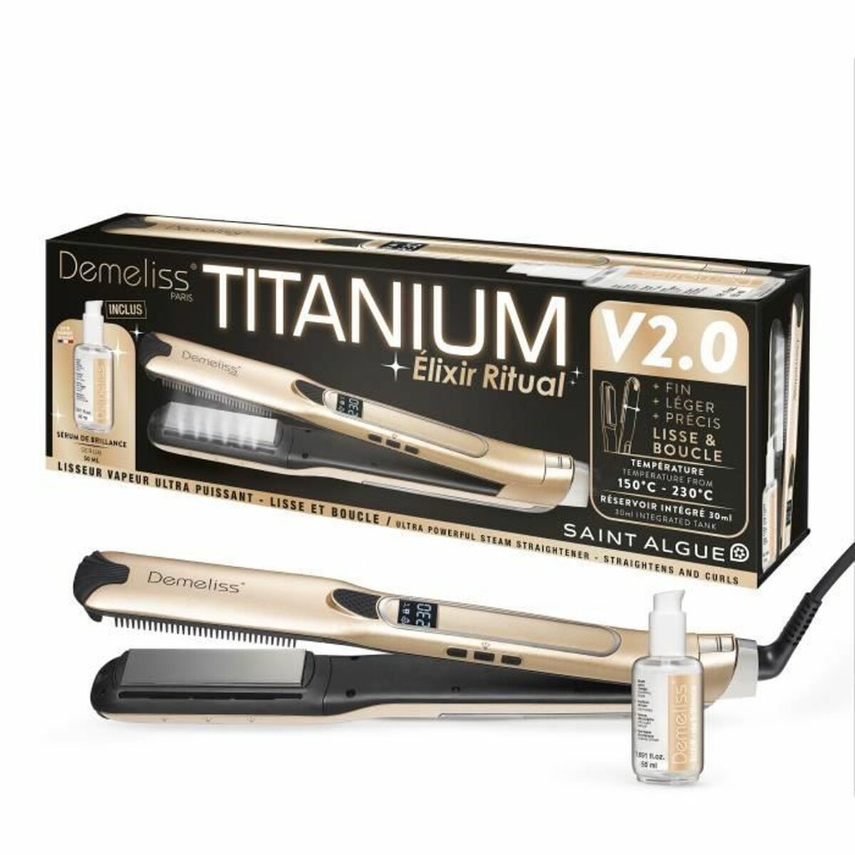 Haarglätter Saint-Algue TITANIUM V2 ELIXIR RITUAL DEMELISS-0