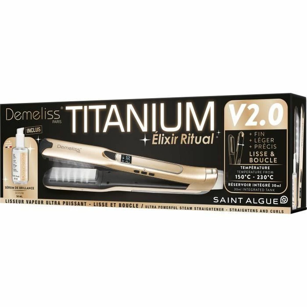 Haarglätter Saint-Algue TITANIUM V2 ELIXIR RITUAL DEMELISS-1