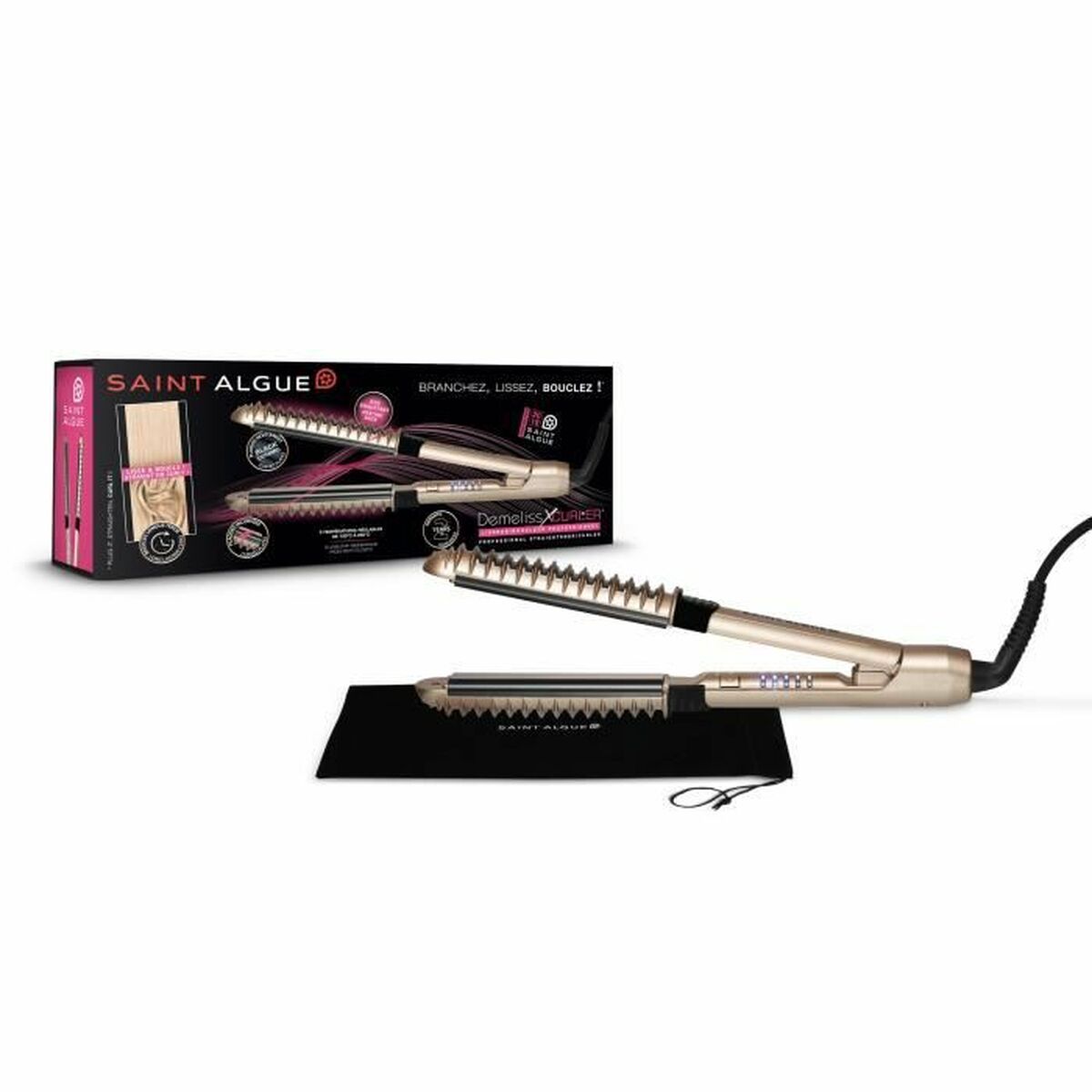 Placa de indreptat parul Saint-Algue Demeliss XCURLER 3965 Golden-1