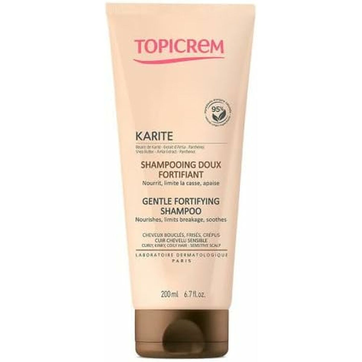 Stärkendes Shampoo Topicrem Karite Shea 200 ml-0