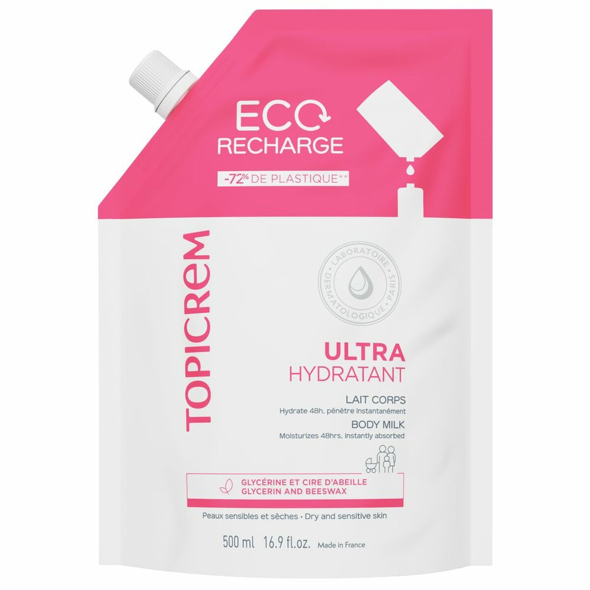 Moisturing Body Milk Topicrem UH 500 ml-0