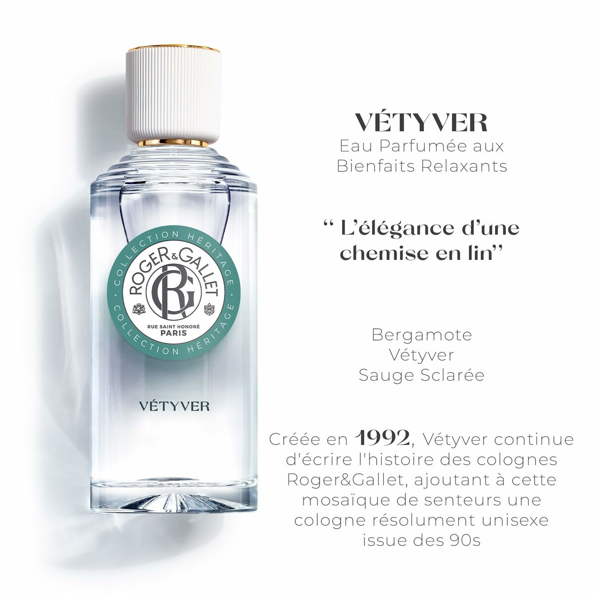 Profumo unisex Roger & Gallet Vétyver EDP 100 ml-1