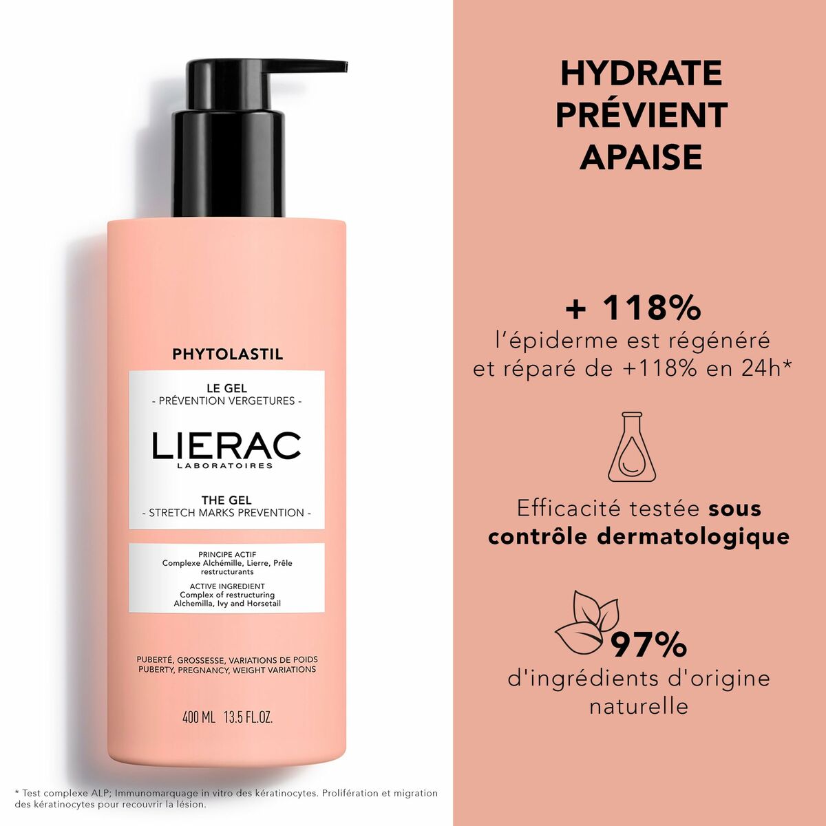 Anti-Stretch Mark Cream Lierac PHYTOLASTIL 400 ml Gel-2