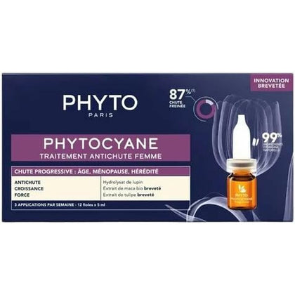 Set per capelli Phyto Paris Phytocyane Tratamiento Anticaída Reacción Mujer Lote 2 Pezzi