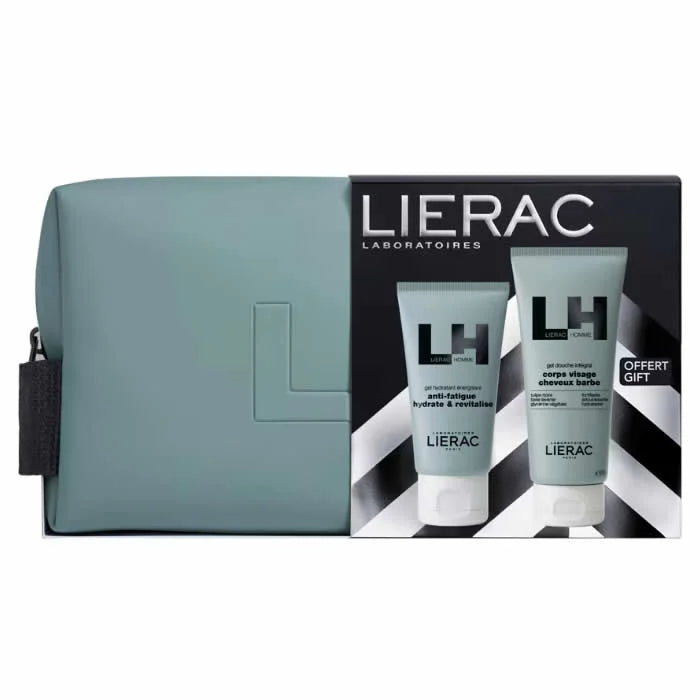 Lierac Homme gel Hydratant Anti Fatigue 50 ml cofanetto 3 pz