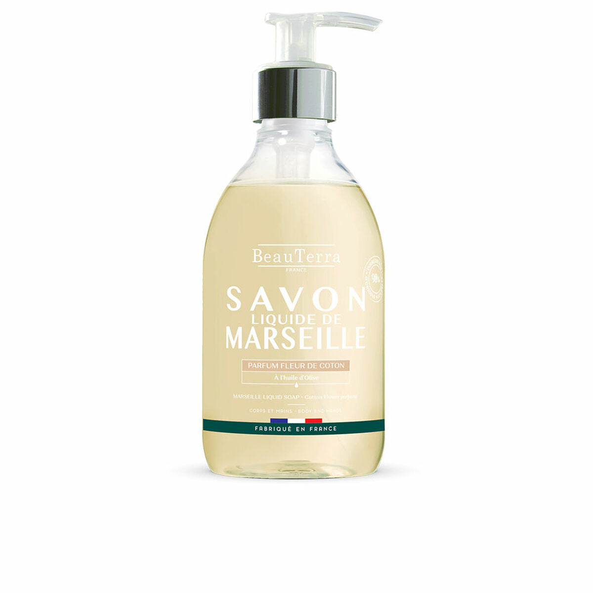 Liquid Soap Beauterra Savon de Marseille Cotton flower 300 ml-0