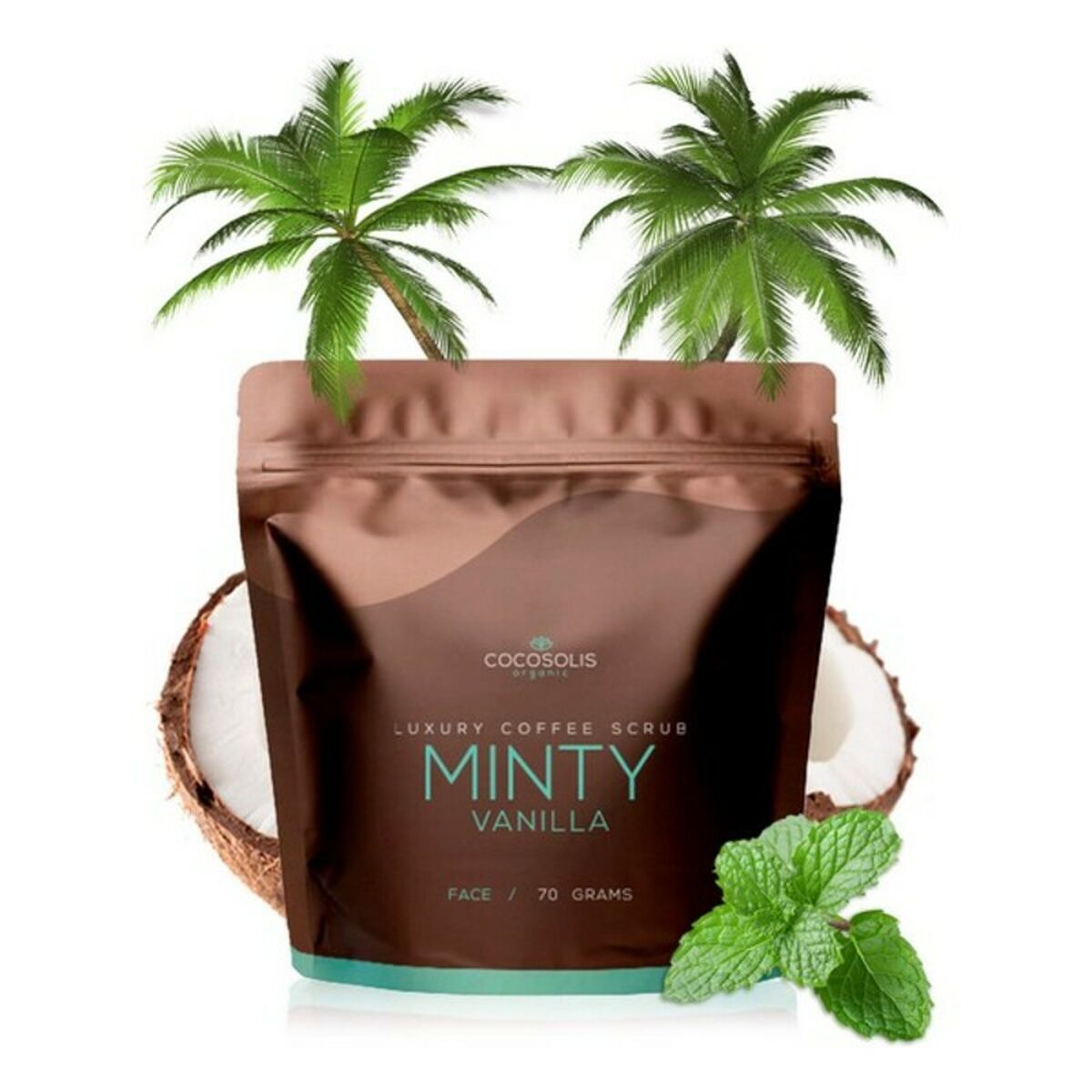 Exfoliant pour le visage Boîte de gommage au café de luxe Cocosolis Boîte de gommage au café de luxe 4 pièces (4 x 70 ml)-1