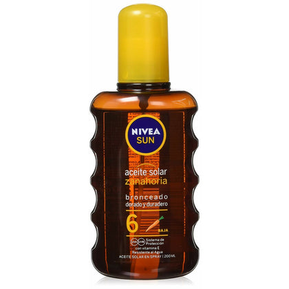 Aceite Protector Solar Nivea SUN ZANAHORIA Spf 6 200 ml