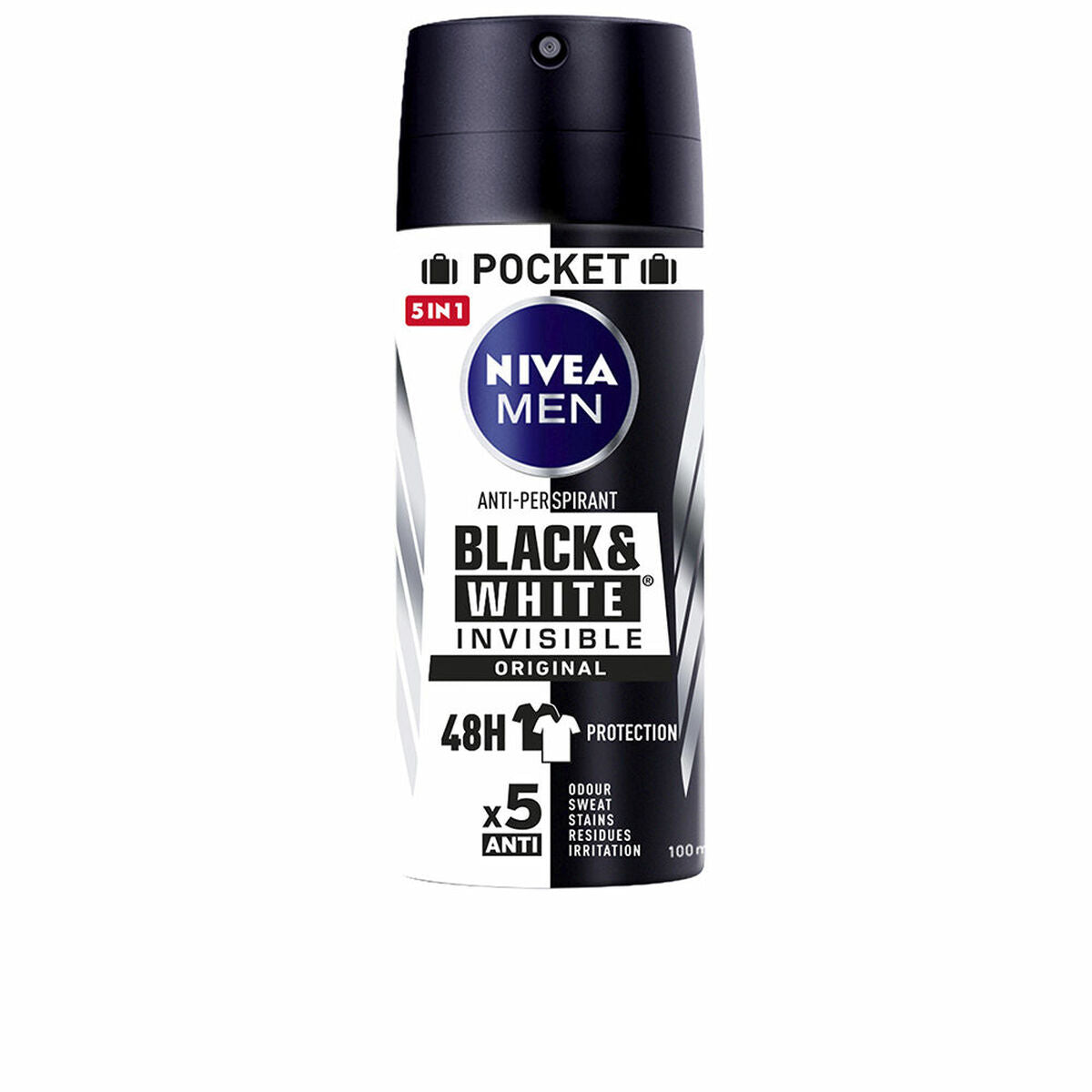 Déodorant Nivea homme noir & blanc Invisible 100 ml-0