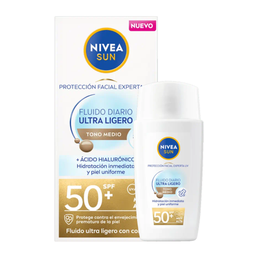 Nivea Sun Fluido Diario Protección viso Spf50 Tono Medio 40 ml