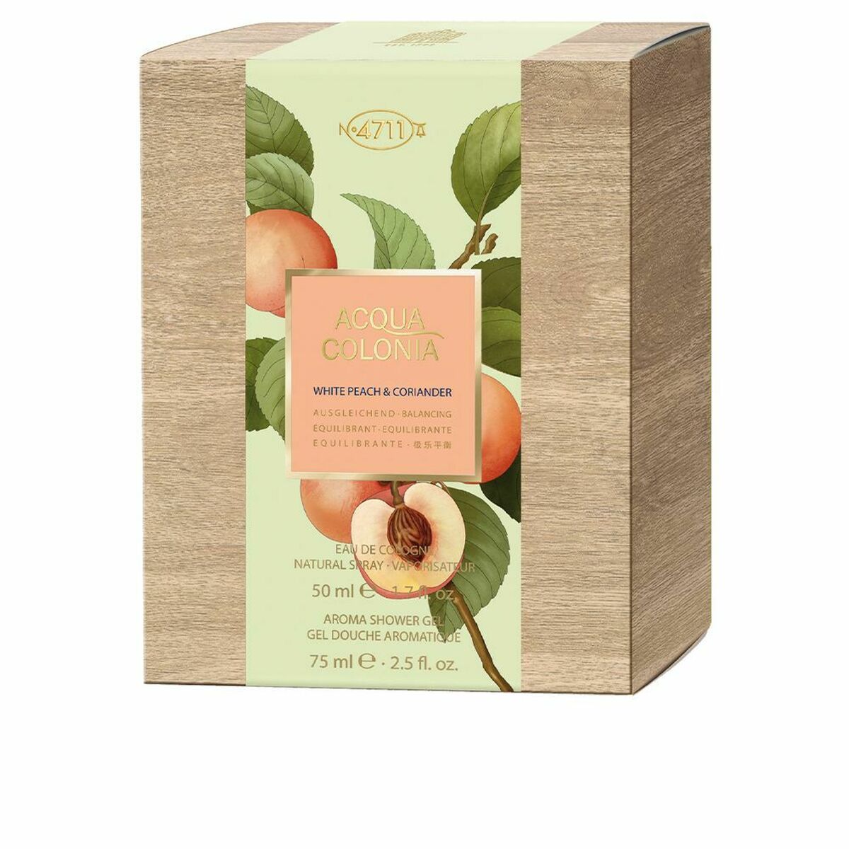 Set Profumo Unisex 4711 ACQUA COLONIA WHITE PEACH & CORIANDER EDC Coriander Peach 2 Pezzi-0