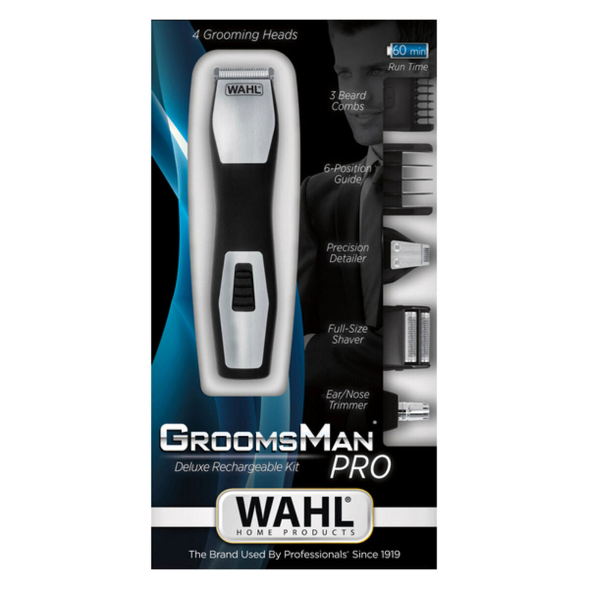Cordless Hair Clippers Wahl GroomsMan Pro Black-5