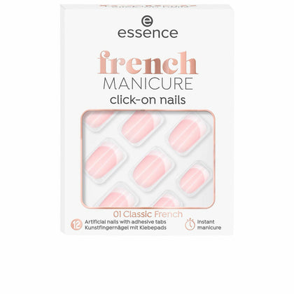 Uñas Postizas Essence French Autoadhesivas Reutilizables Nº 01 Francés Clásico (12 Unidades)